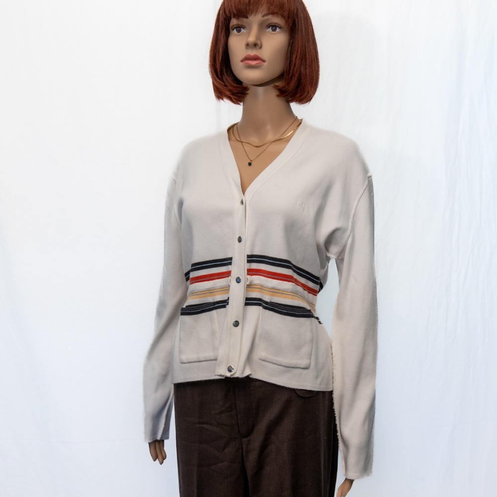 Sonia Rykel Paris Button Up Striped Cardigan